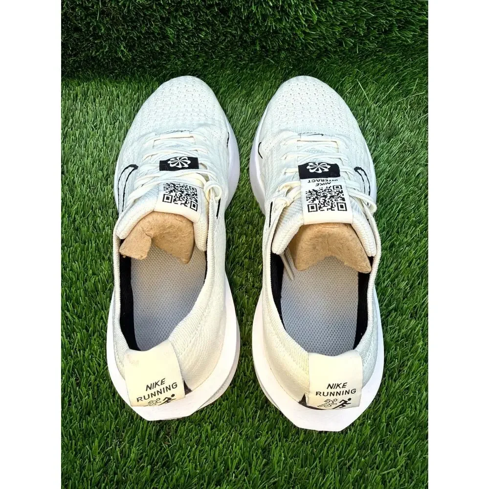 Nike Interact Run FD2292-109 Athletic Sneaker Women's 8.5 White Knit Gym Running